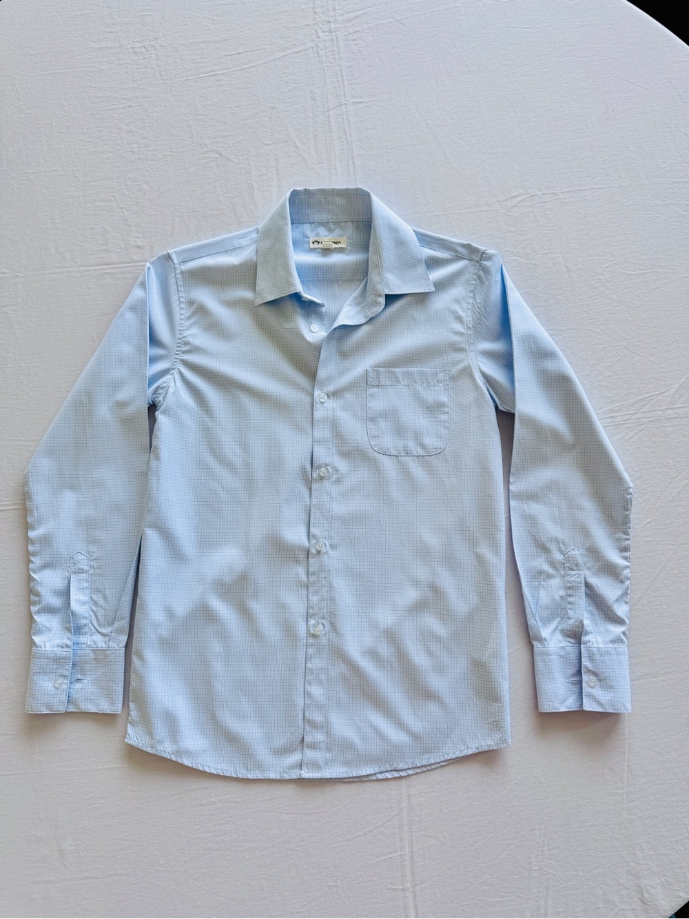 Appaman Light Blue Check Boys Dress Shirt